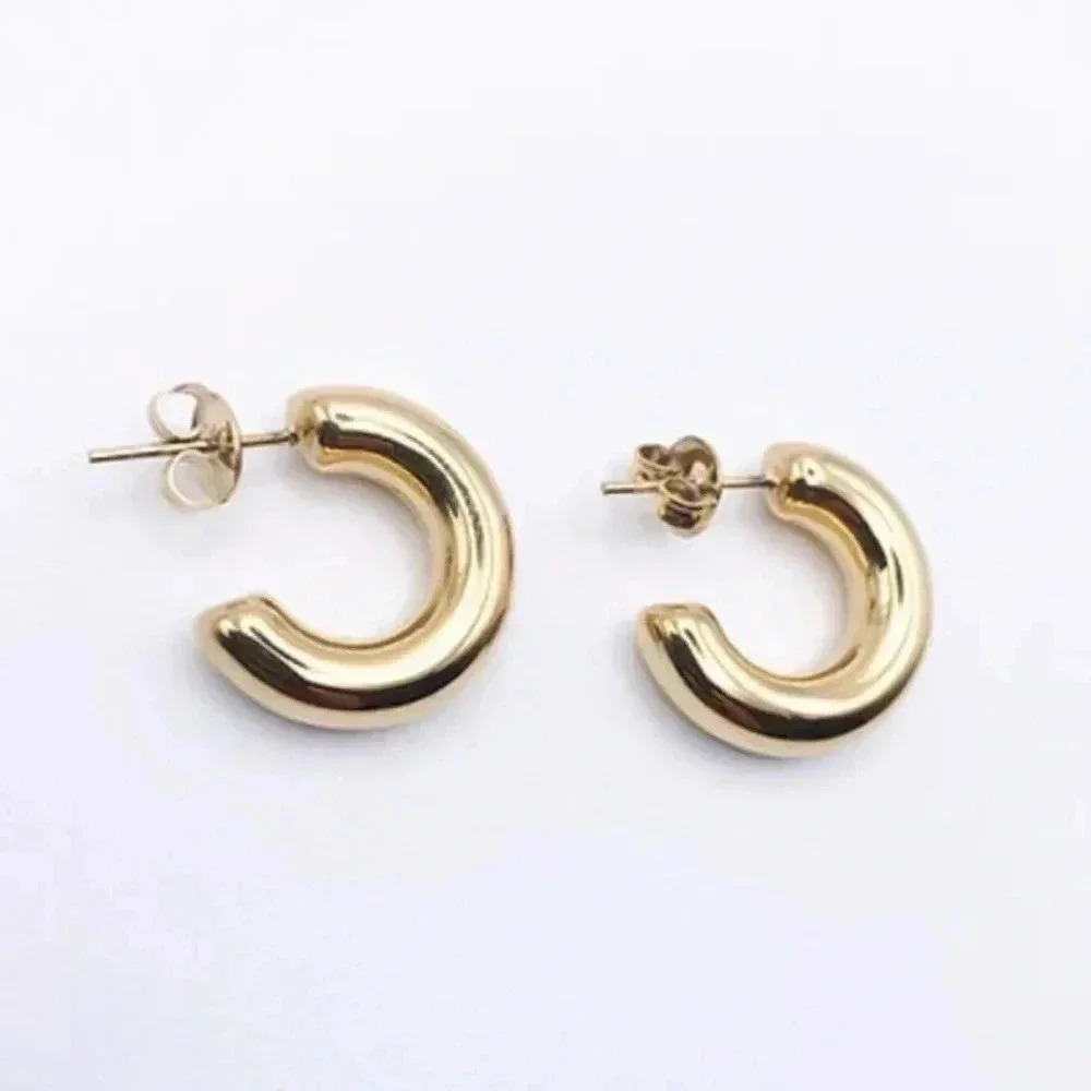 Chunky hoops 18K gold plated
